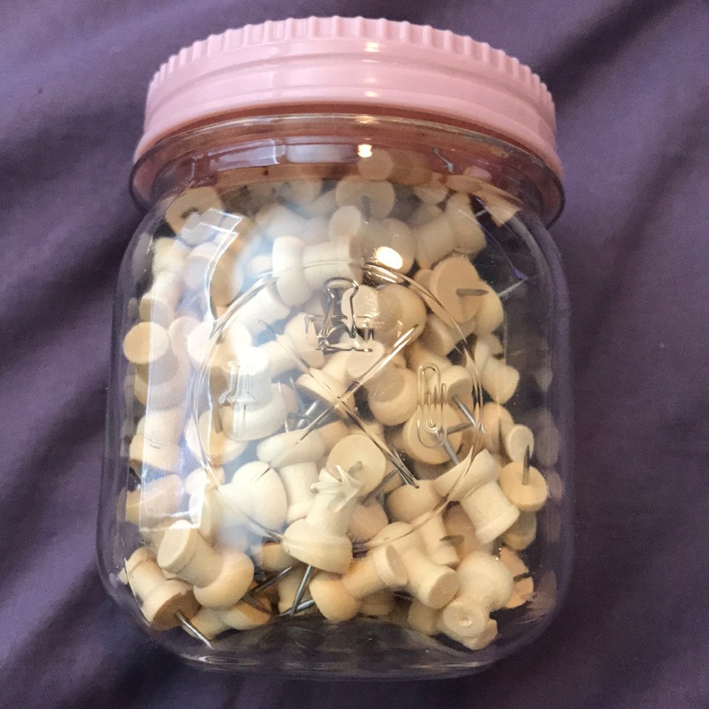 Mason Jar Wood Push Pins [U Brand from Target]